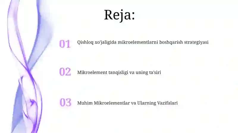 Mikroelementlar va ularning qishloq xo'jaligidagi ahamiyati 2