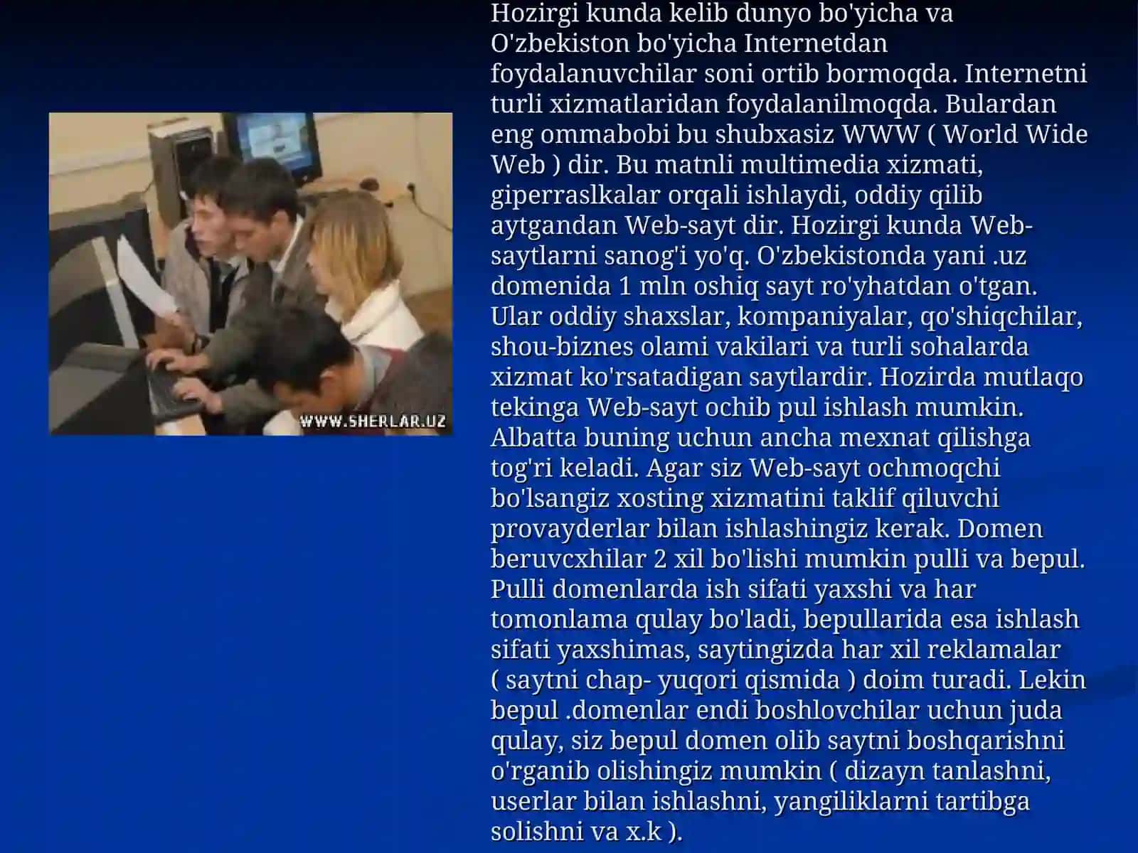 O'zbekistonda internet saytlari va rivojlanish istiqbollari 2
