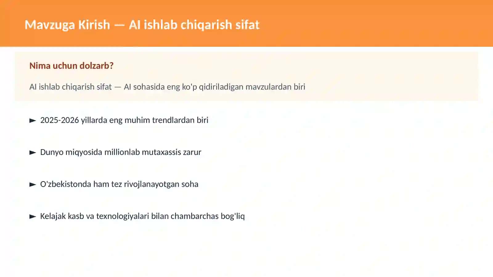 AI ishlab chiqarish sifat 2
