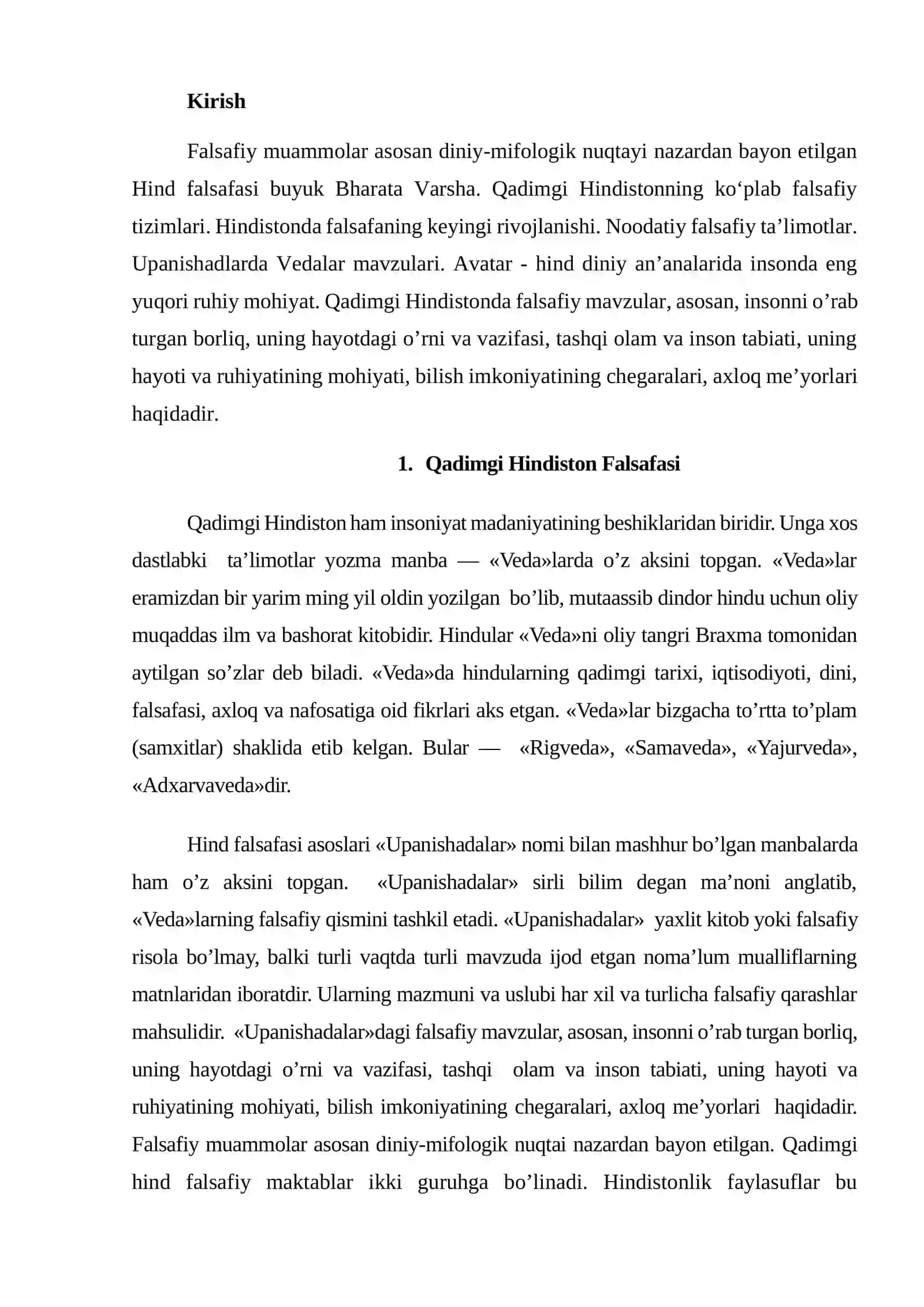 Hindiston Falsafasi 2