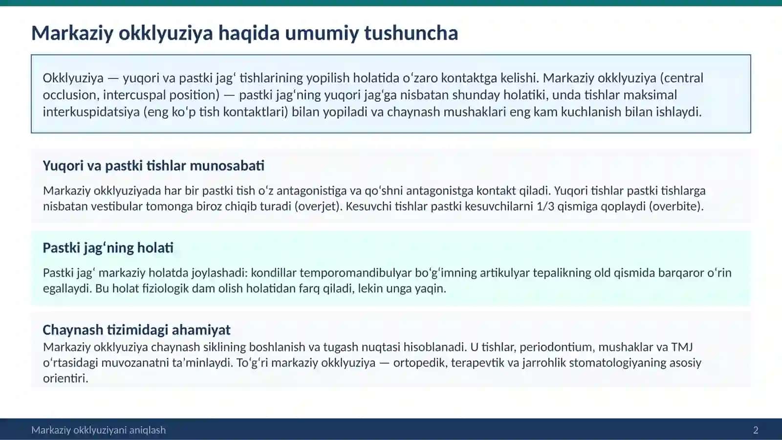 Markaziy okklyuziyani aniqlash 2