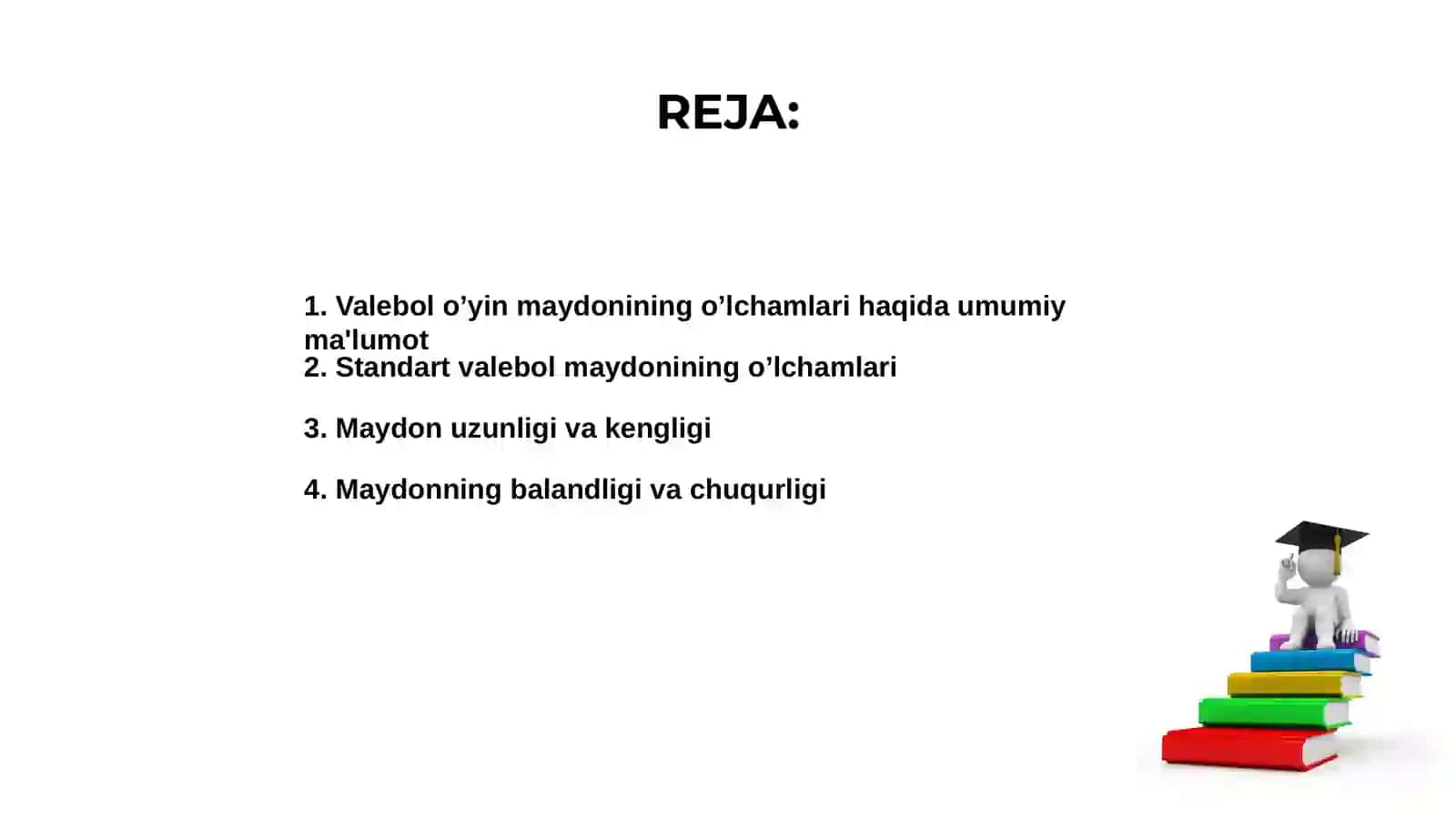 Valebol o’yin maydoni o’lchamlari 2
