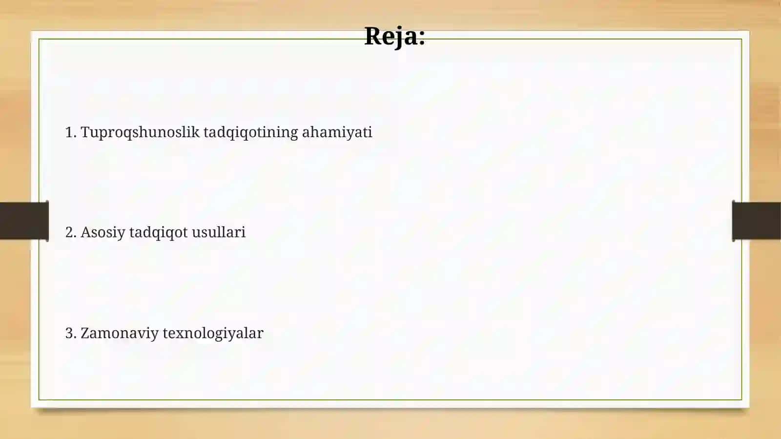 Tuproqlar geografiyasi tadqiqot usullari 2