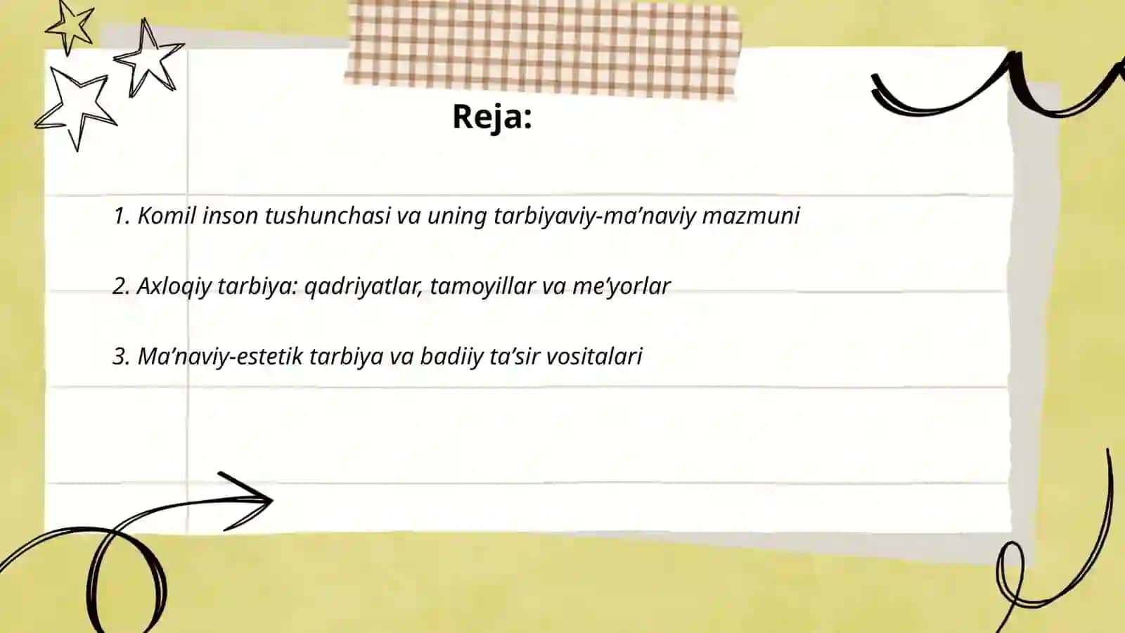 Komil insonni tarbiyalash mazmuni va yoʻllari 2