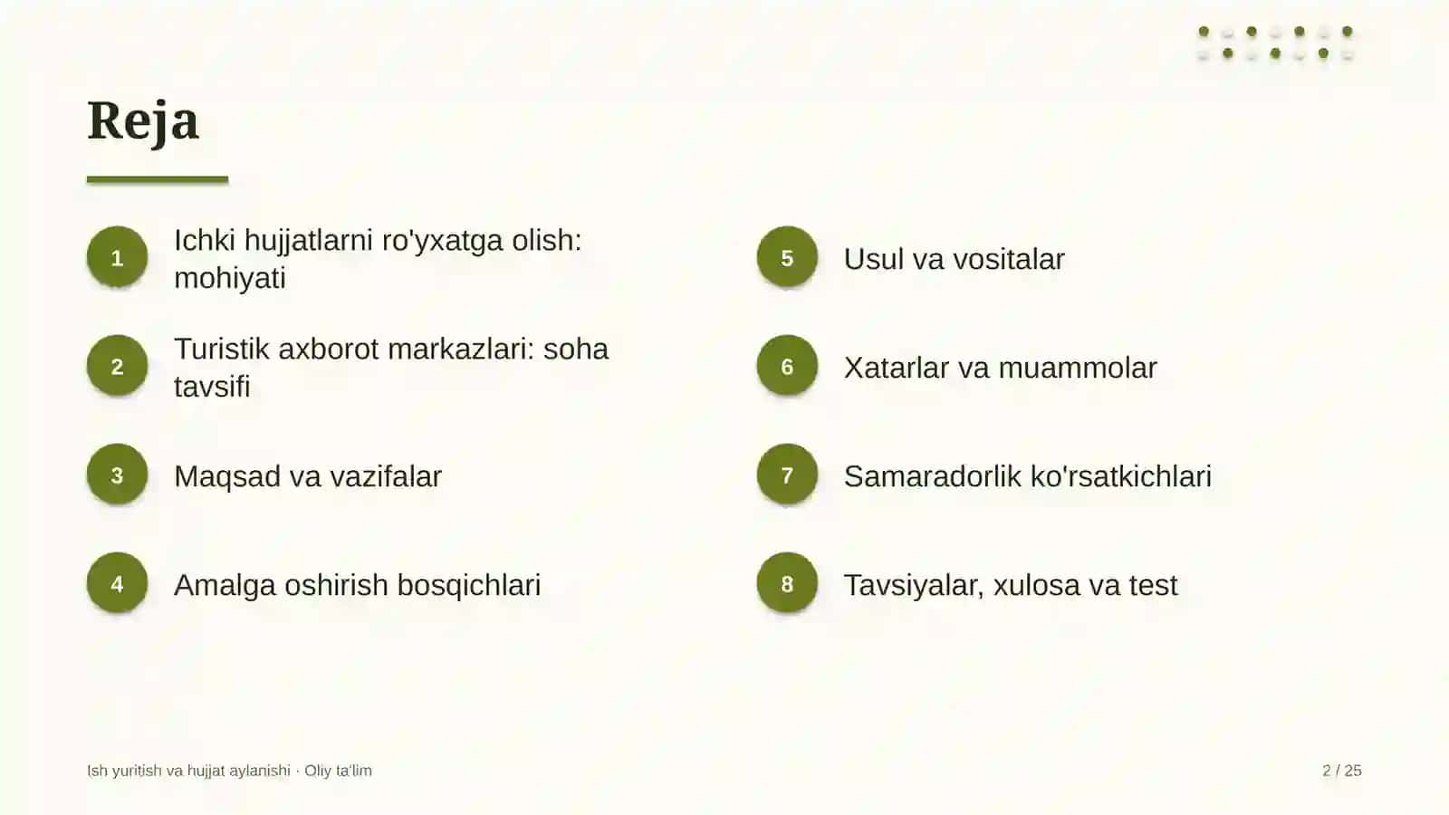 turistik axborot markazlarida ichki hujjatlarni ro'yxatga olish 2806 2