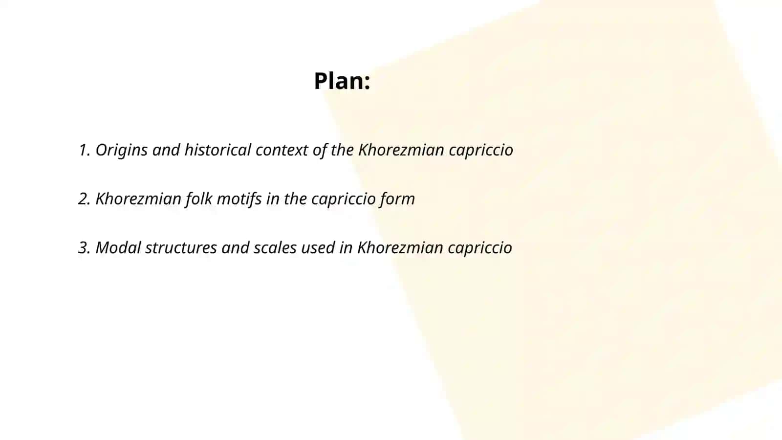 Khorezmian capriccio 2