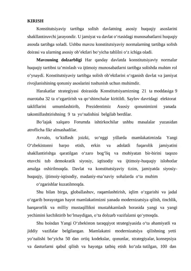 Konstitutsiyaviy tartibga solish ob’ektlari 2