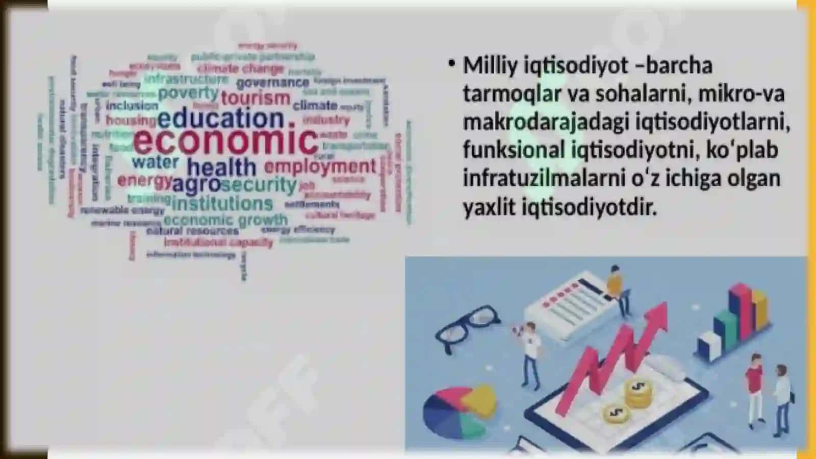 MILLIY IQTISODIYOT VA MAKRO IQTISODIY O’LCHAMLARI (YALPI ICHKI MAHSULOT UNING HARAKATLAR SHAKLLARI) 2