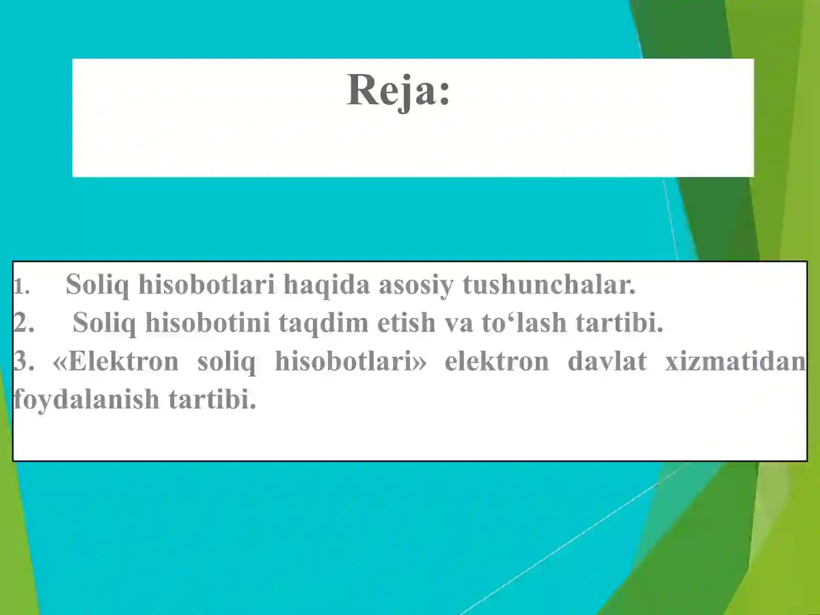 YURIDIK SHAXSLARNI SOLIQQA TORTISH II 2