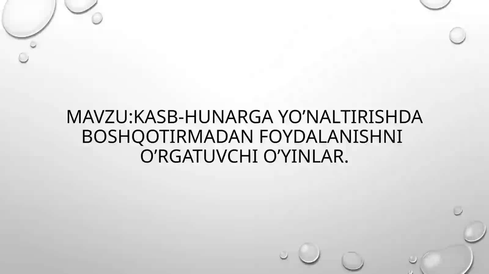 Kasb-hunarga yo’naltirishda boshqotirmadan foydalanishni  O’rgatuvchi o’yinlar. 2