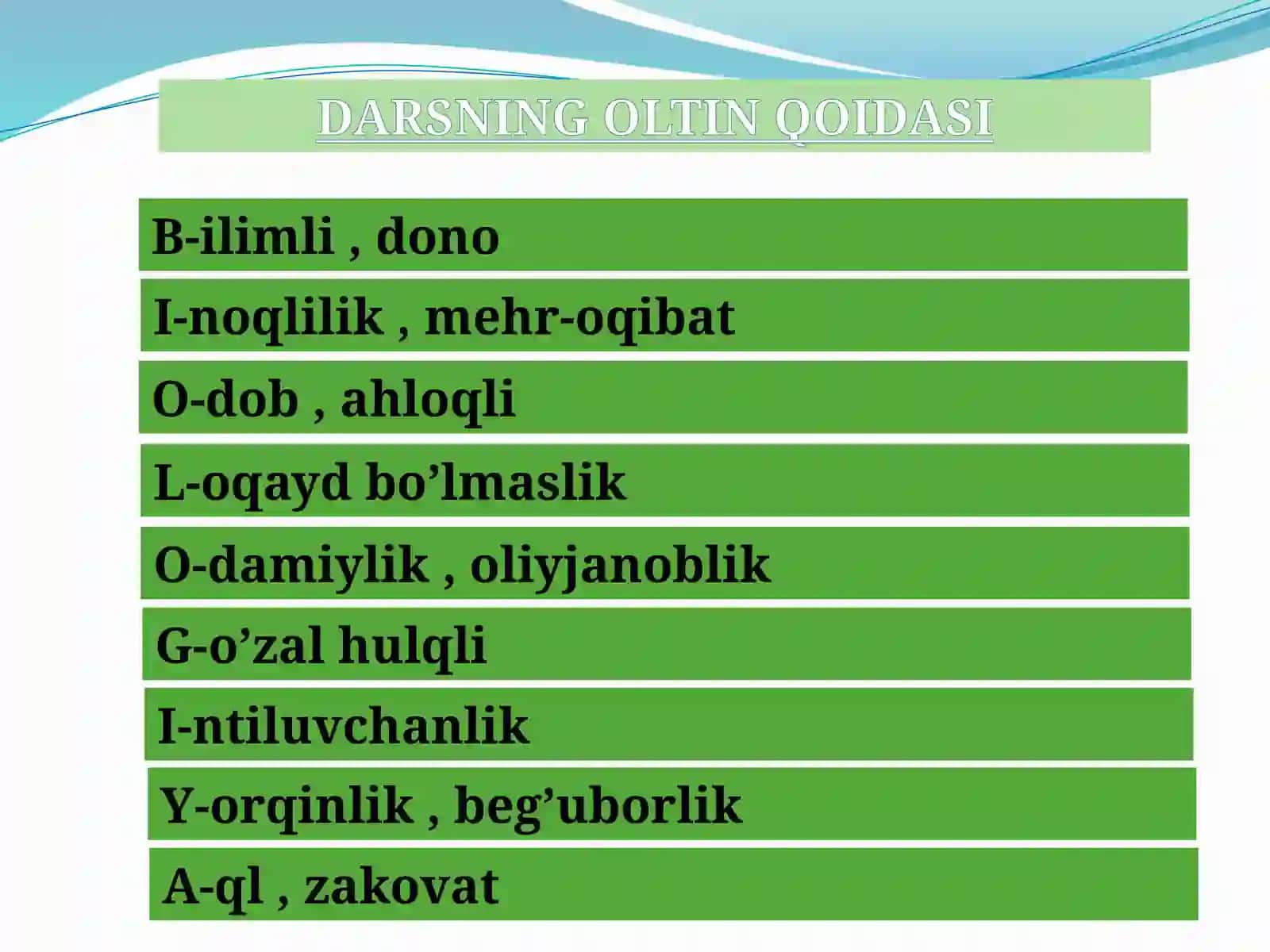Umumi yоrtata'lim maktabi(40-son) Biologiya fanini o'qituvchisi Mahmudova Gulshanoy Dars materyali 2