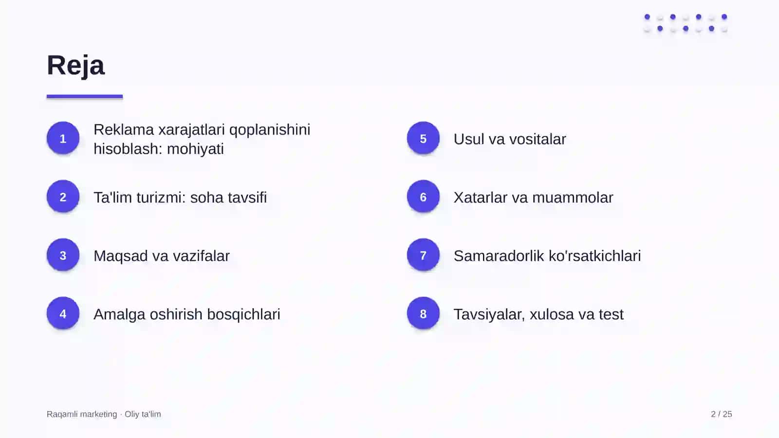 ta'lim turizmida reklama xarajatlarining qoplanishini hisoblash 6539 2
