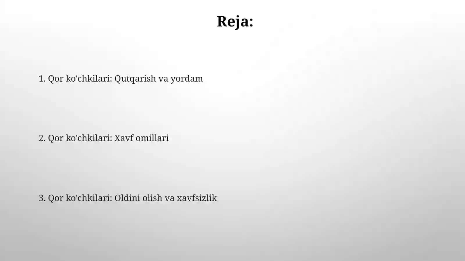 Qor ko'chkilari 2