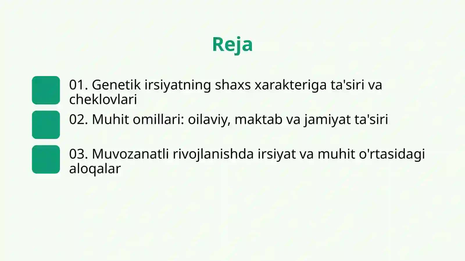 Genetik Irsiyat va Shaxs Xarakteri 2