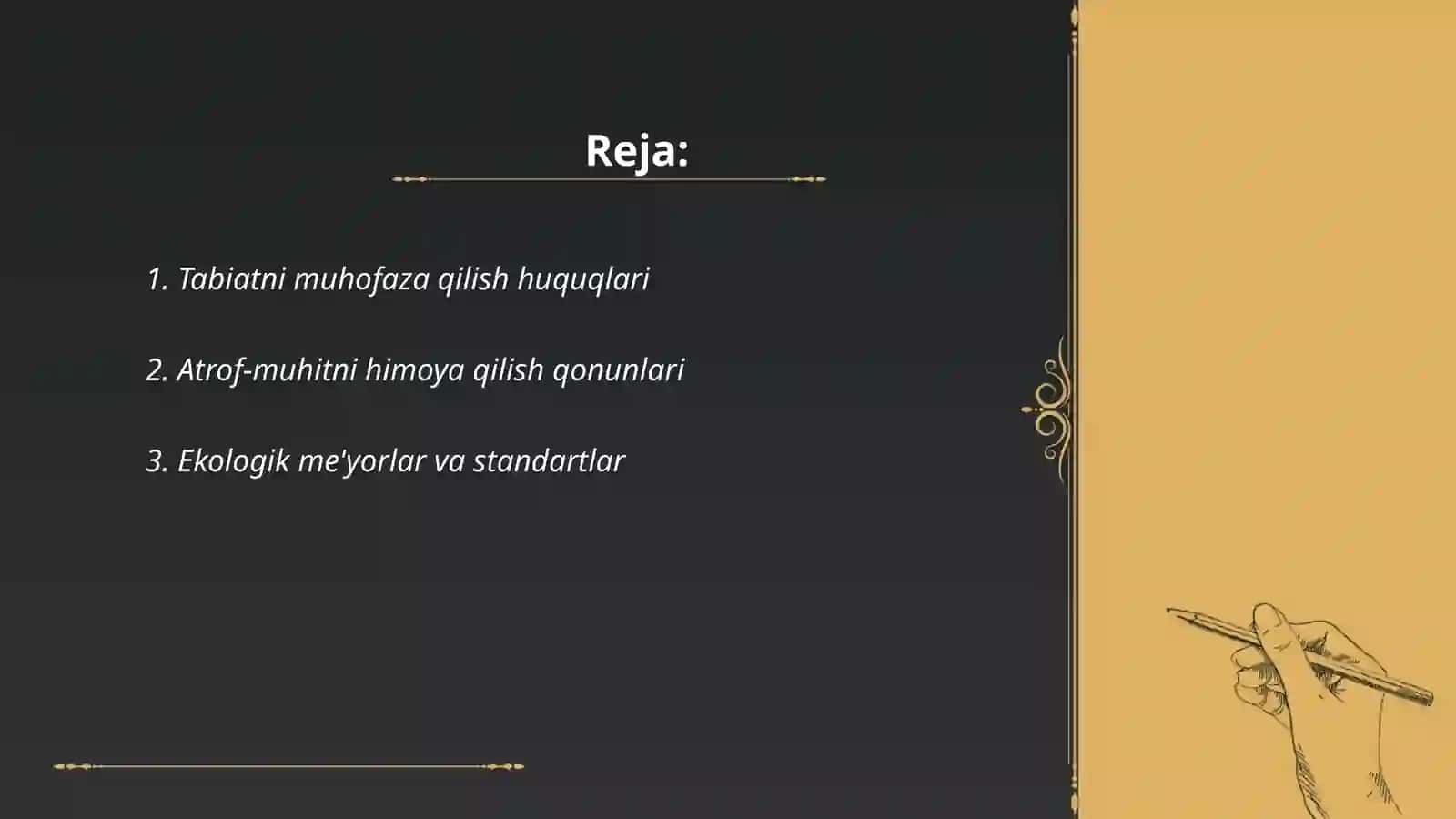 Tabiatni muhofaza qilishning huquqiy asoslari 2