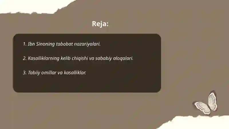Ibn Sinoning tabobat nazariyalari 2