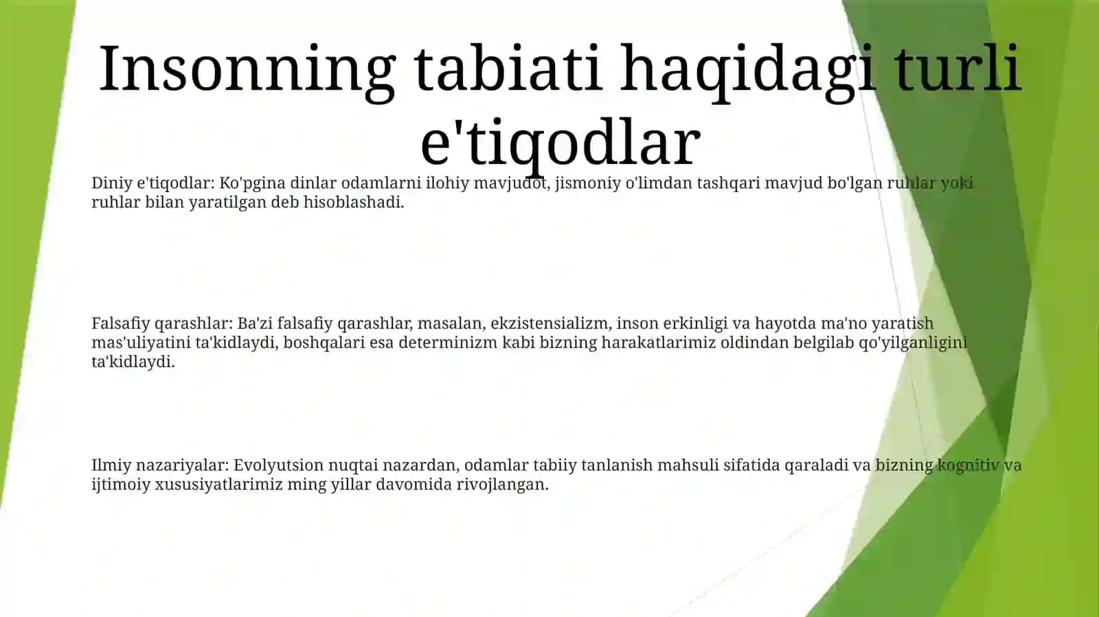 Inson Va Ruh,Odam Va Uning Yaratilishi,Insonning Yaratilishi Xaqidagi Turli Fikrlar 2