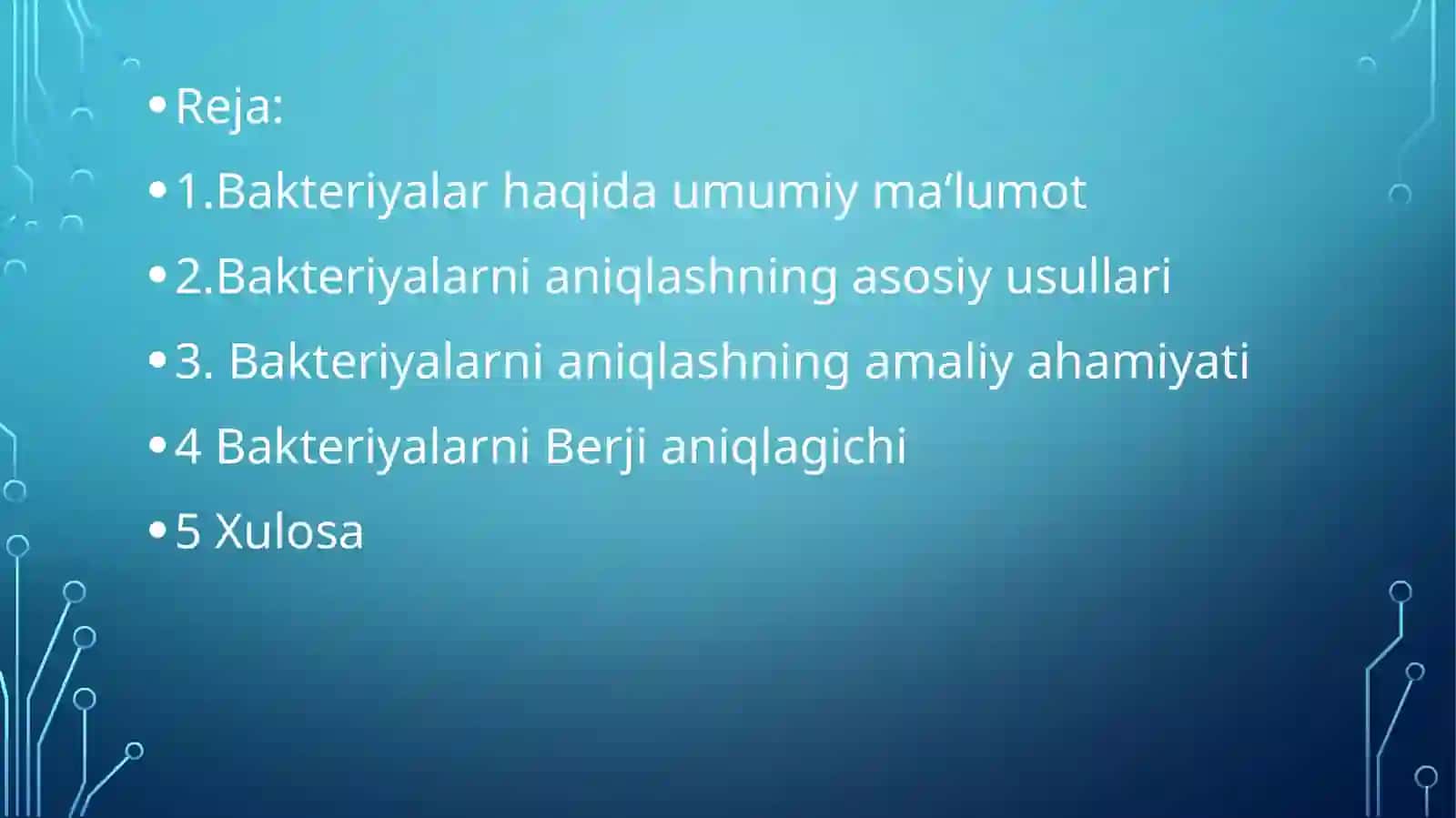 Bakteriyalarni Berji aniqlagichi 2