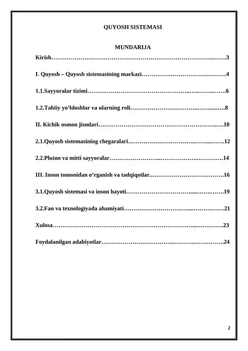 Quyosh sistemasi 2