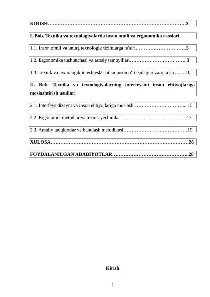 Texnika va texnologiyalarning interfeysini inson ehtiyojlariga moslashtirish usullari 2