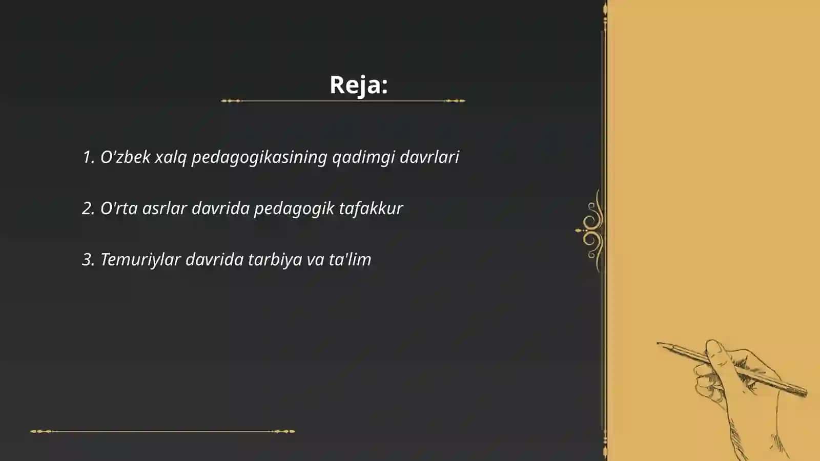 O'zbek xalq pedagogik tafakkurining tarixiy taraqqiyot yo'li 2