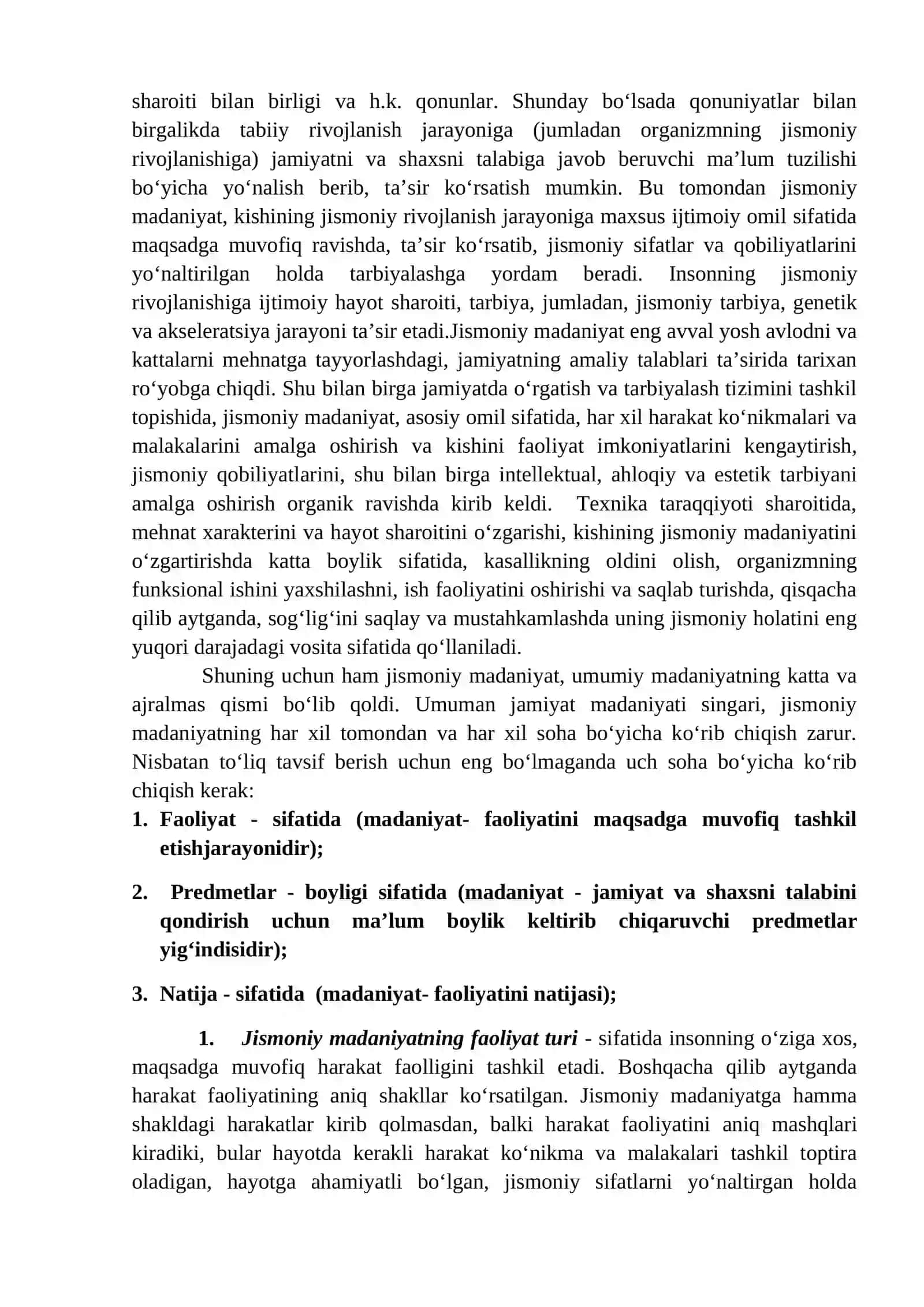 Jismoniy madaniyat nazariyasi va metodikasi faniga kirish 2