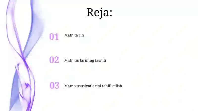 Matn va uning turlari 2