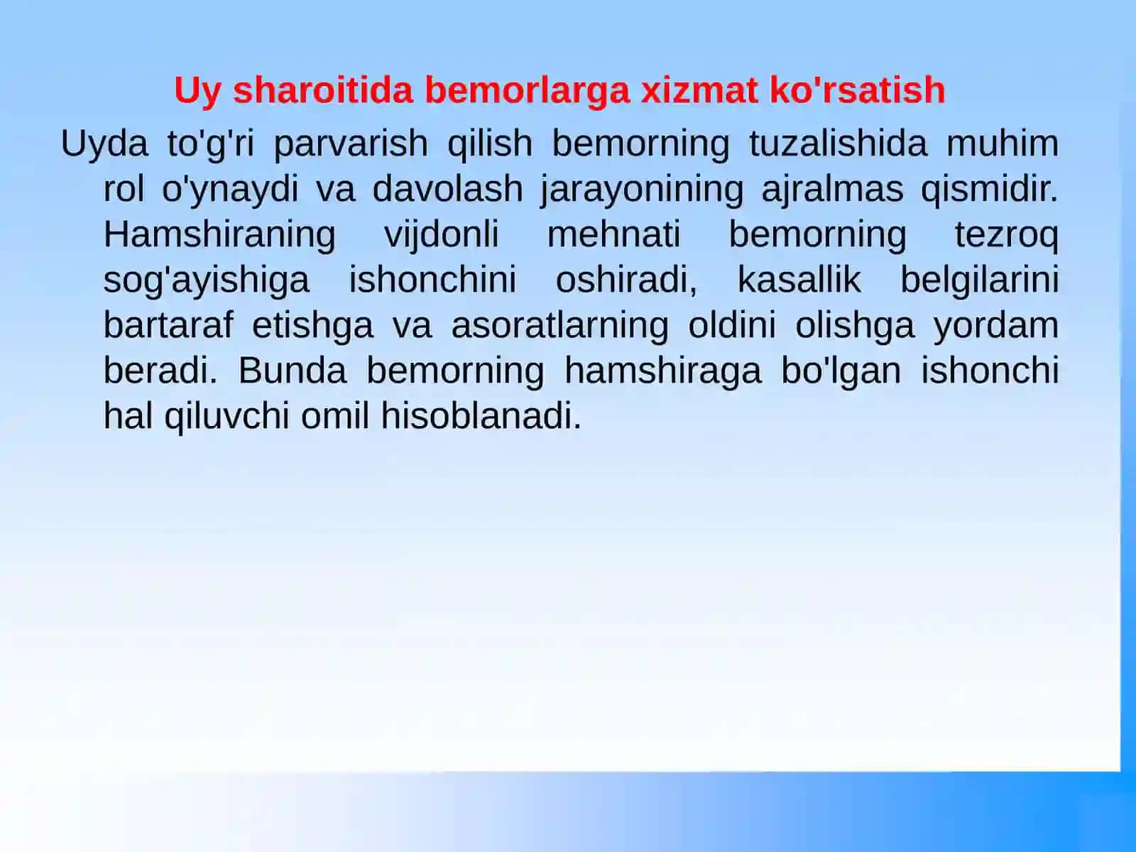 Birlamchi tibbiy-sanitariya yordamida hamshiralik ishi (5-mashg'ulot) 2