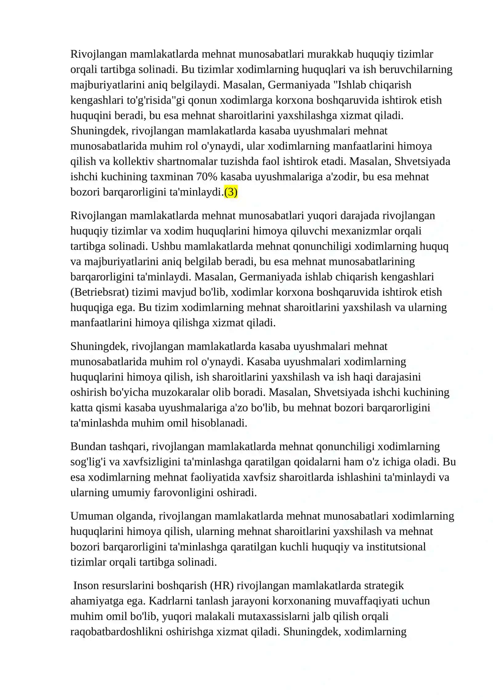 Mehnat munosabatlari va HR ahamiyati 2