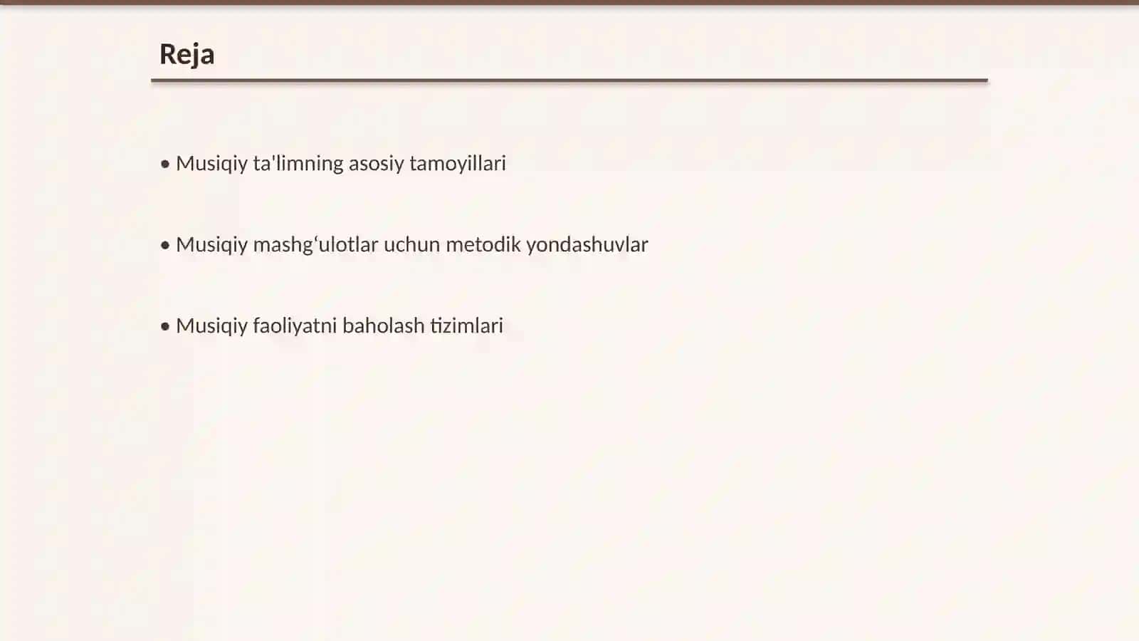 MTTda musiqiy mashgʻulot berish metodikasi boʻyicha ishlarni tashkil qilish 2