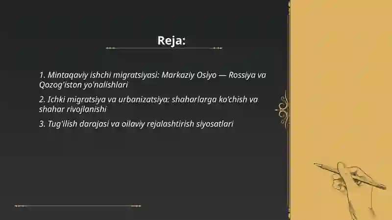 Aholi migratsiyasi va demografik ko'rsatgichlari 2