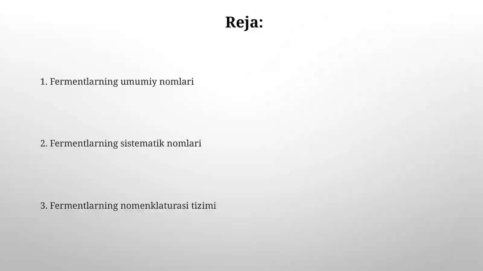 Fermentlarning nomenklaturasi 2