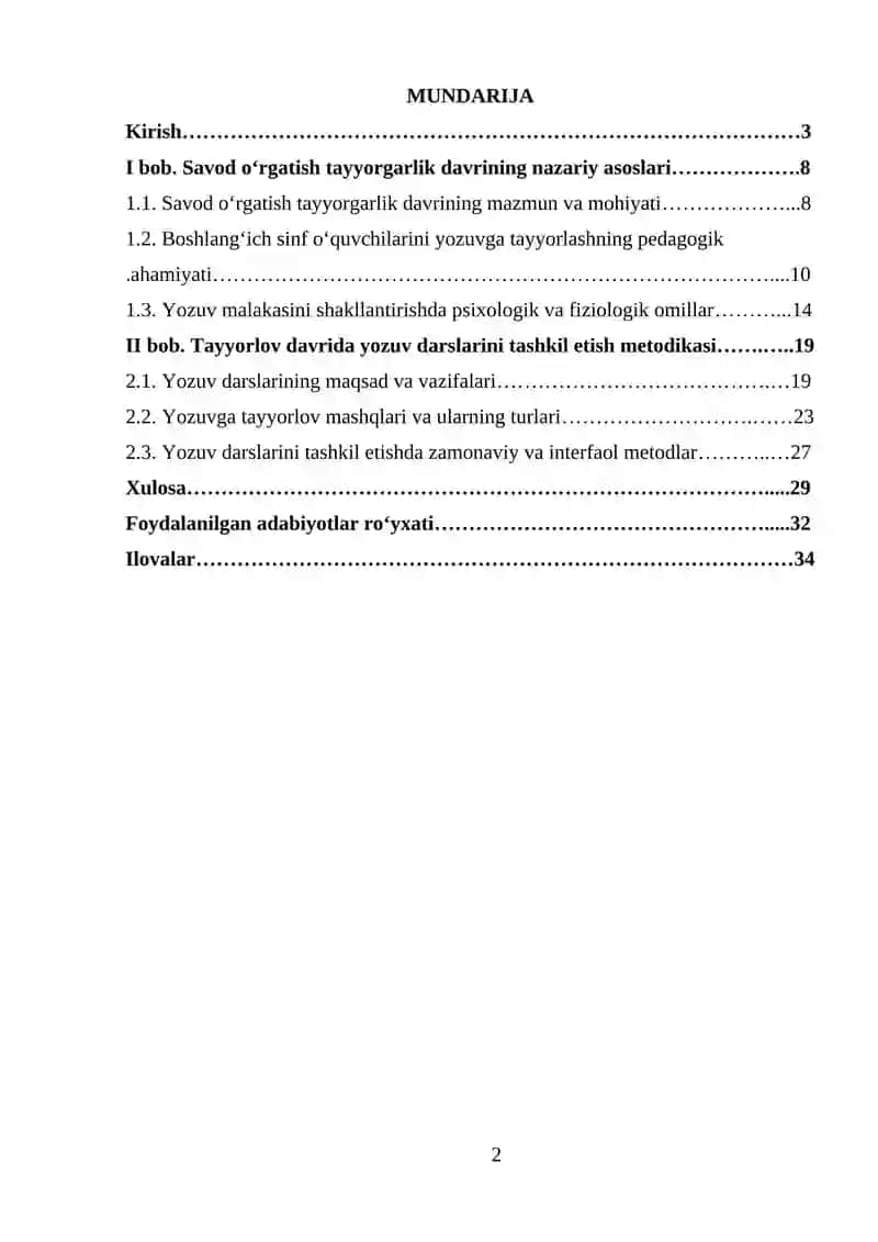 Savod o'rgatish tayyarlov davri yozuv darslarini tashkil qilish 2