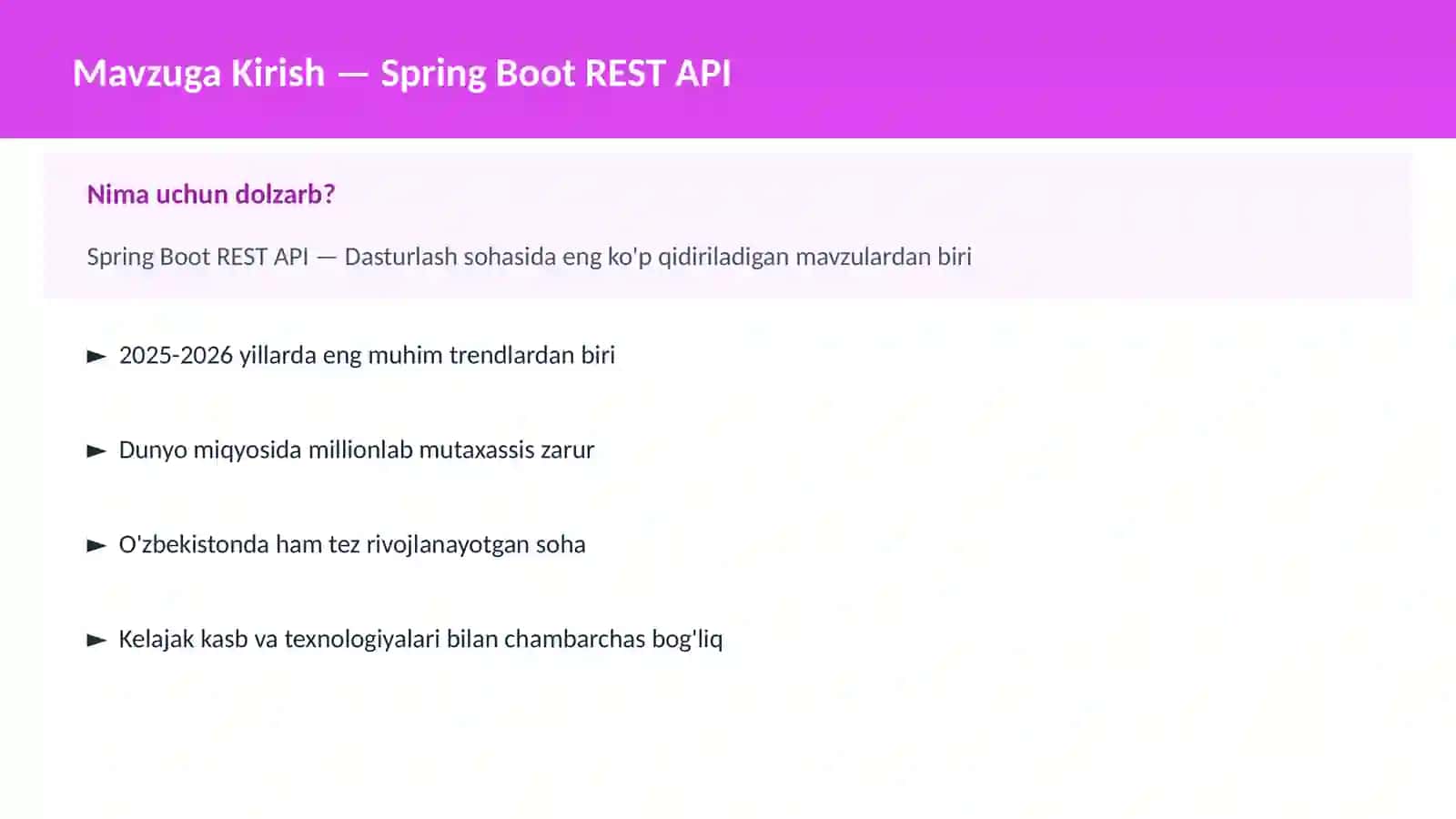 Spring Boot REST API 2