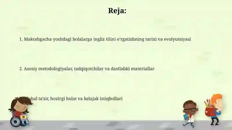 Historiy of teaching english to preschool age children as a second language 2