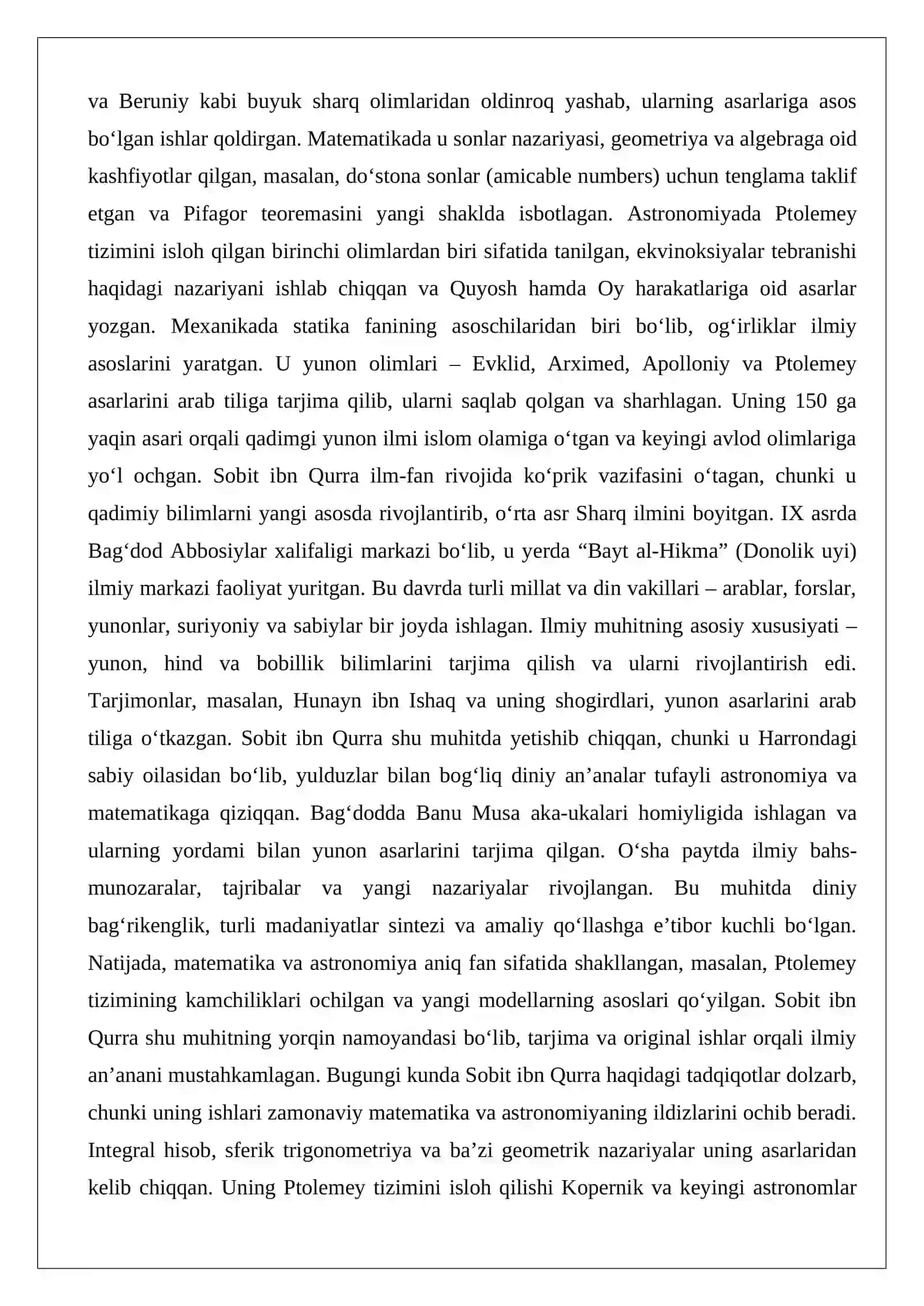 Sobit ibn Qurra (836-901) 2