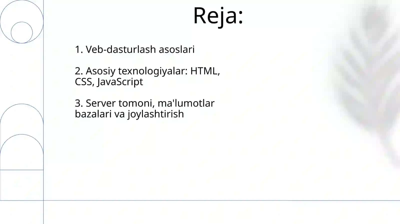 Web dasturlash asoslari 2