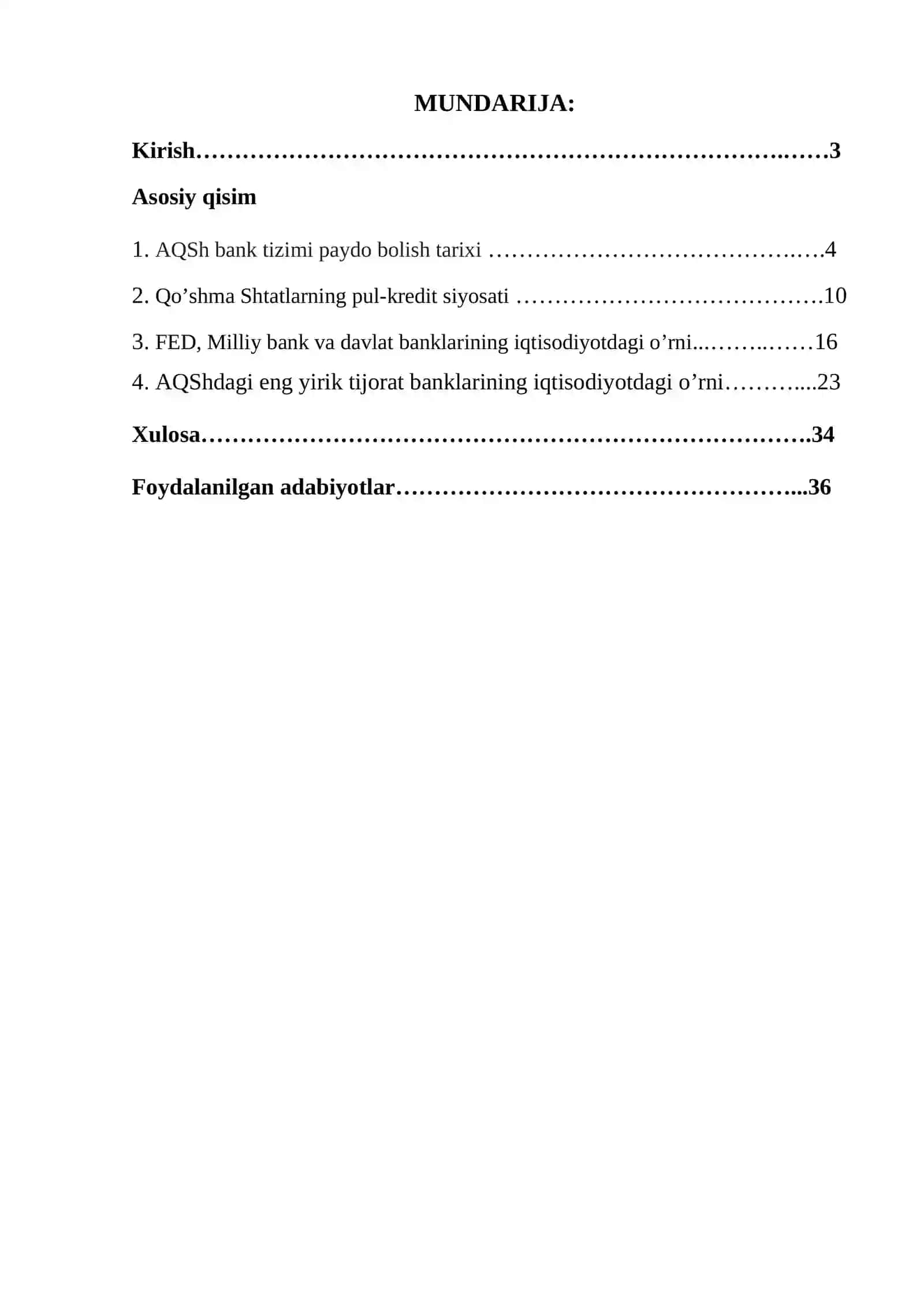 Qo’shma Shtatlarning pul-kredit siyosati 2