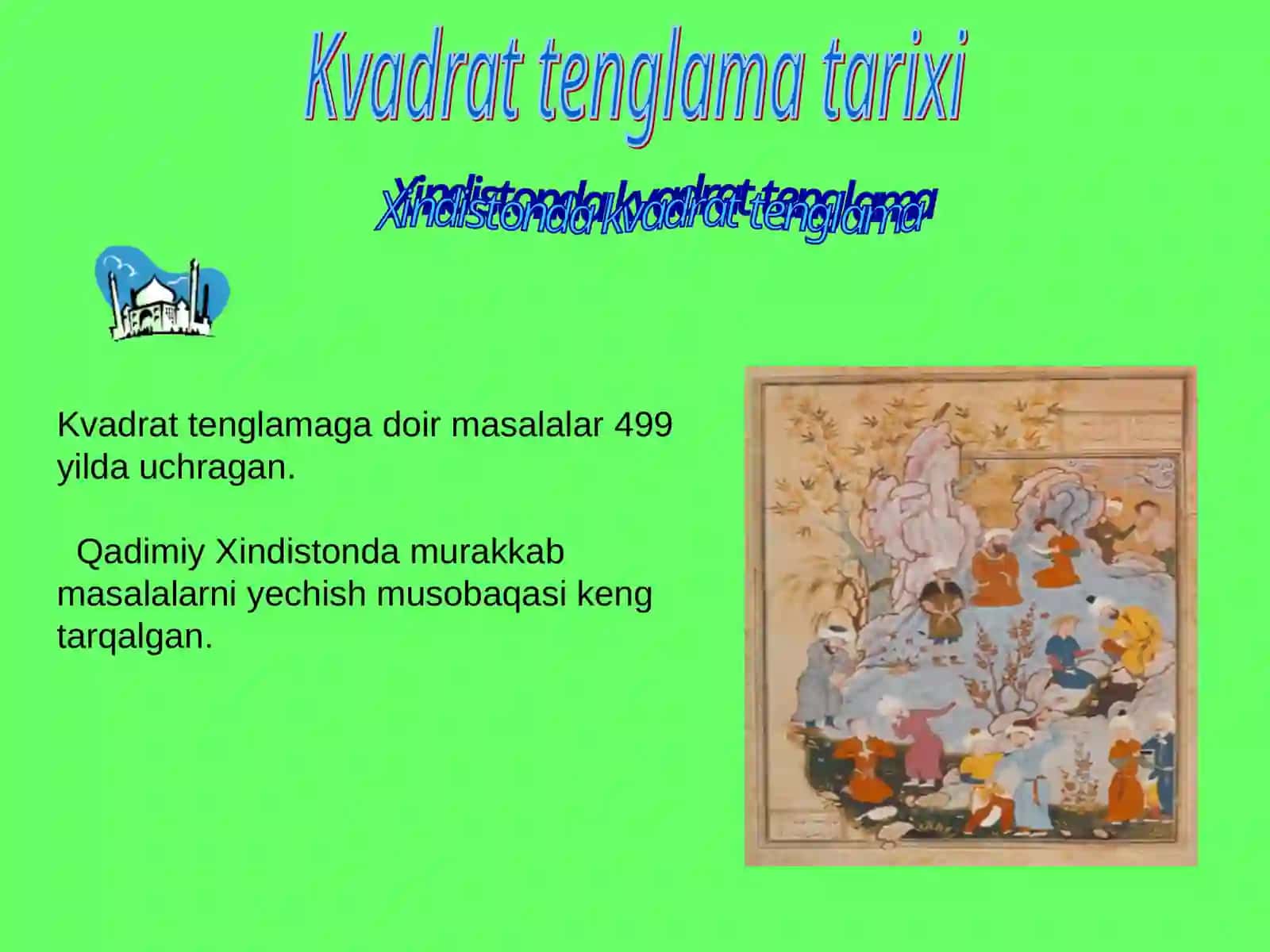 Kvadrat tenglama 2