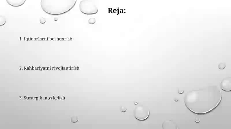 Menejmentning rivojlanishi 2