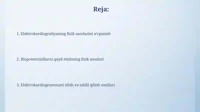 Biopotensiallarni qayd etishning fizik asoslari 2