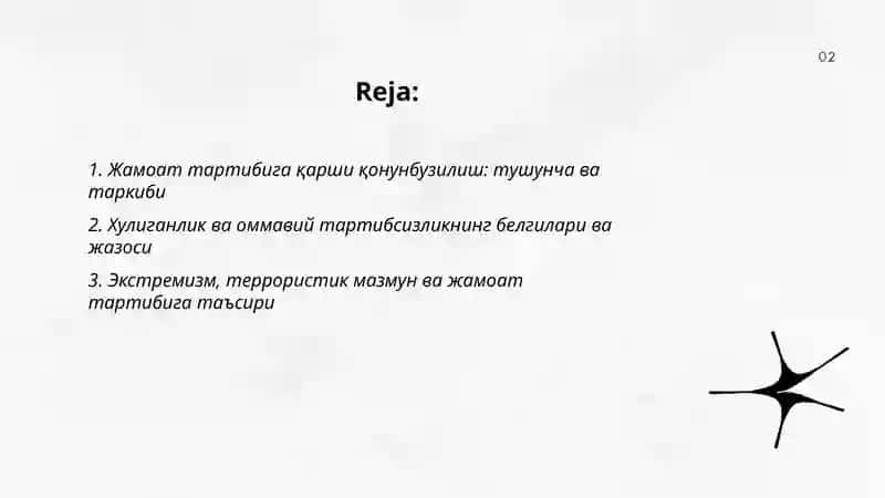 Жамоат тартибига карши ва ахборот технология сохаларига карши жиноятлар 2