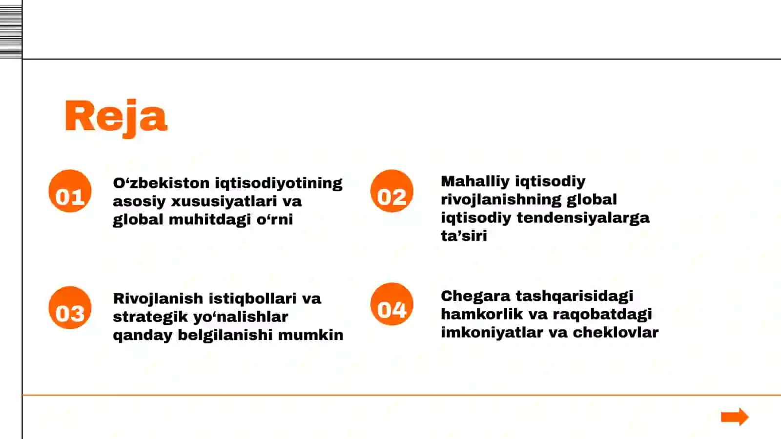 O‘zbekiston iqtisodiyotining global iqtisodiy tizimdagi o‘rni va rivojlanish istiqbollari 2