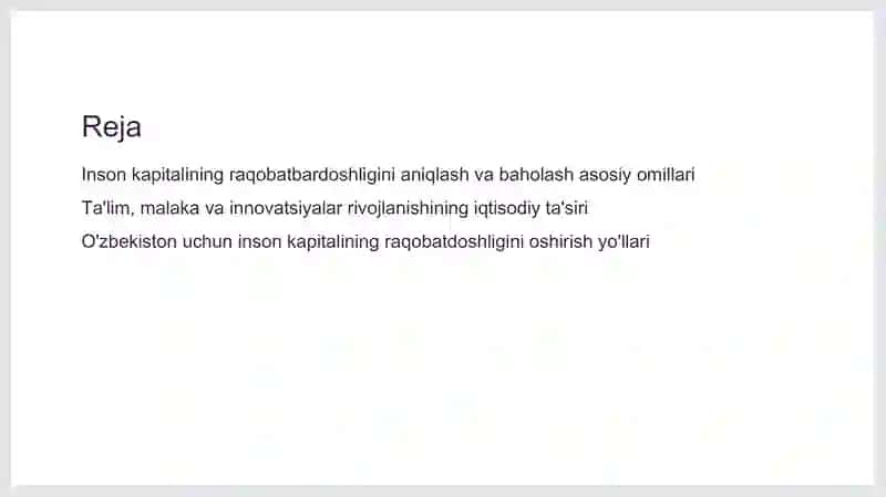 Inson kapitalini raqobatdoshligini baholash 2