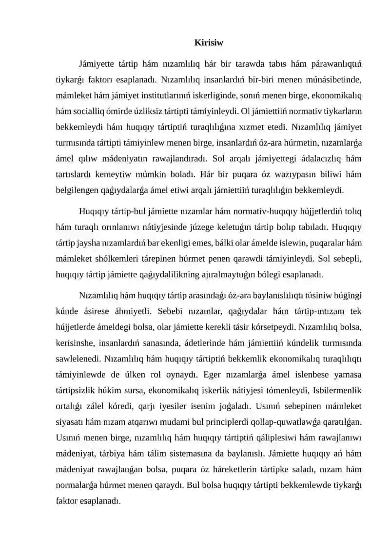 Nızamlılıq hám huqıqıy tártip 2