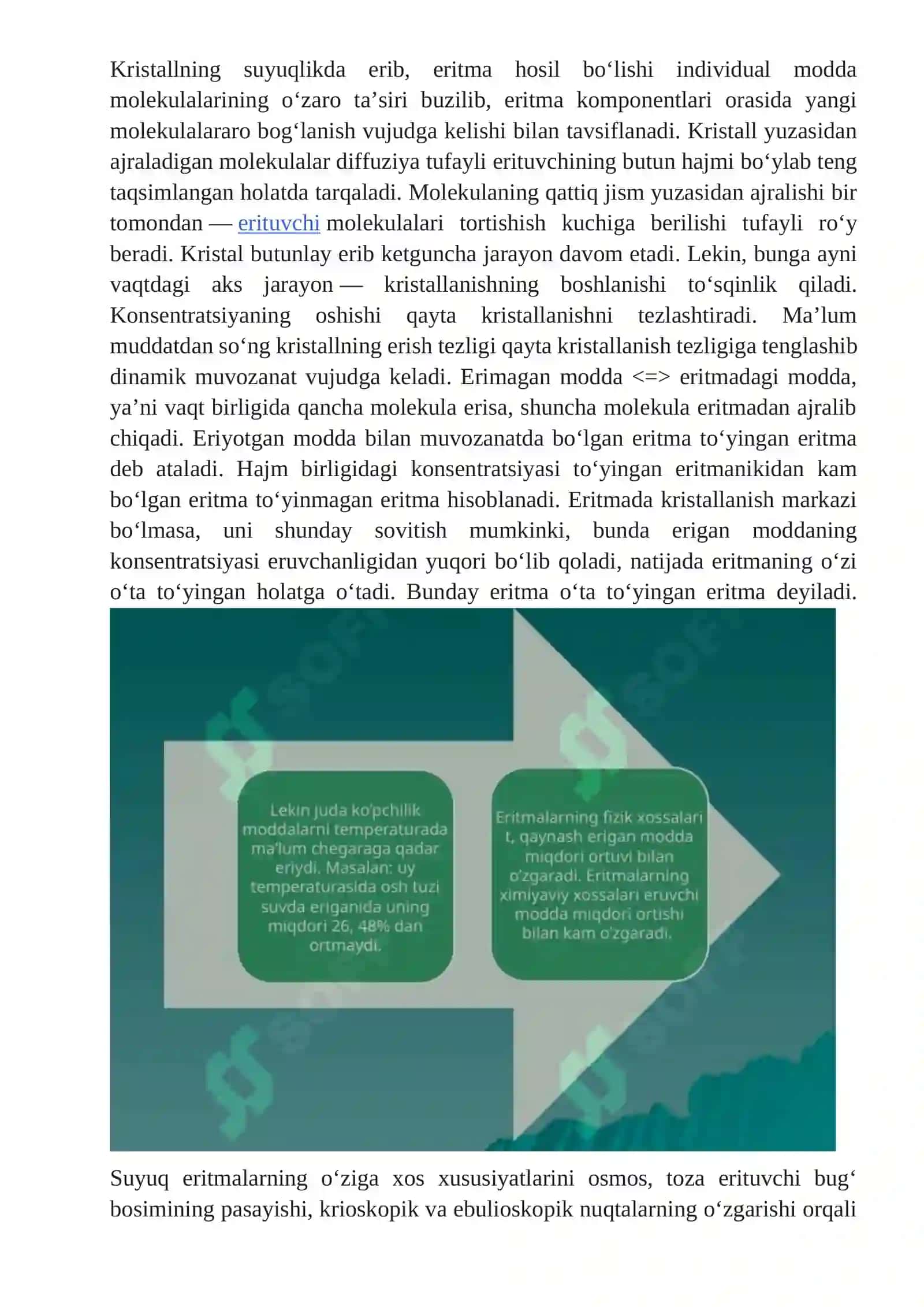 Eritmalarning kolligativ xossalari. Titrimetrik tahlil 2
