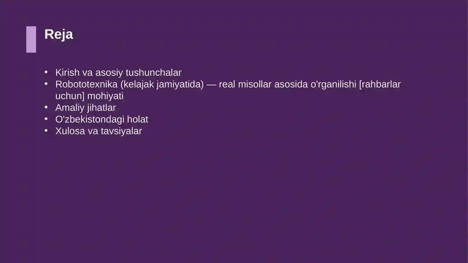 Robototexnika (kelajak jamiyatida) — real misollar asosida o'rganilishi [rahbarlar uchun] 2