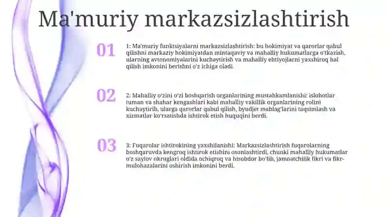 Mustaqillik Yillarida Davlat Boshqaruvi Tizimida Amalga Oshirilgan Islohatlar 2