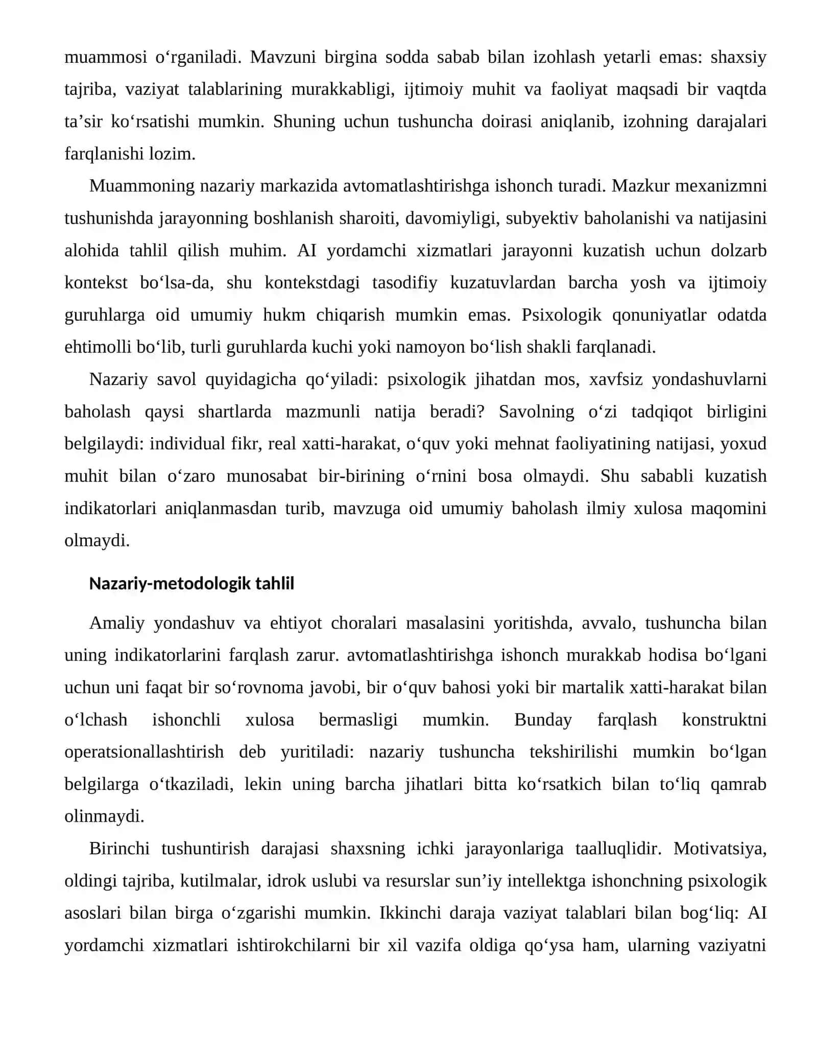 SUN’IY INTELLEKTGA ISHONCHNING PSIXOLOGIK ASOSLARI — RIVOJLANTIRISH VA PROFILAKTIKA YO‘LLARI 2