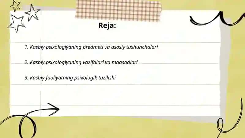 Kasbiy psixologiyaning predmeti va dolzarb vazifalari 2